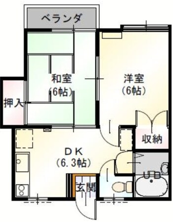 ハイツミツグの物件間取画像